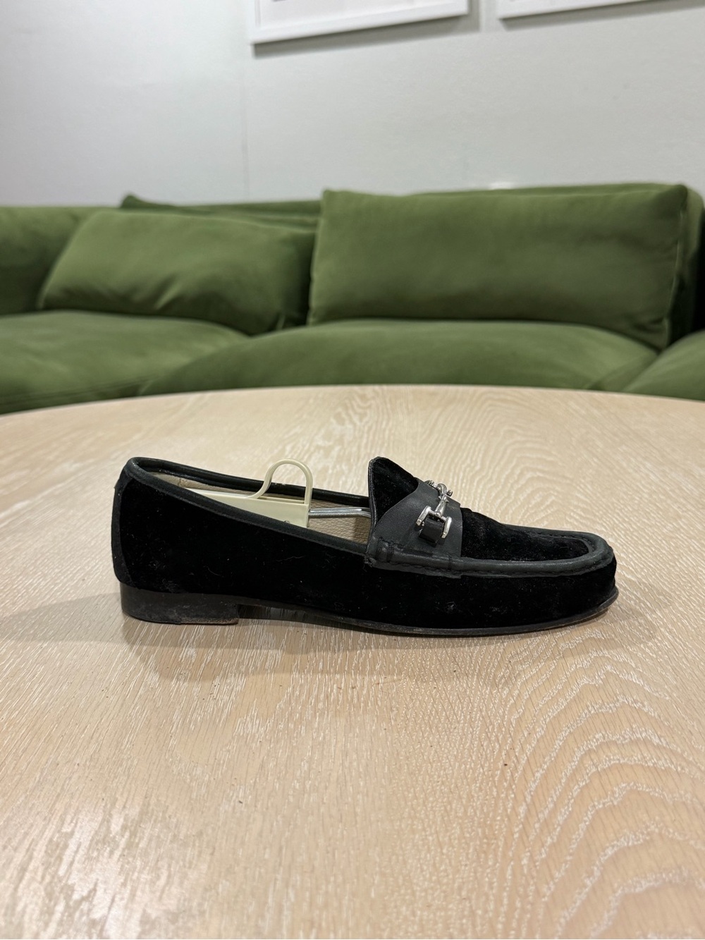 Sam Edelman Black Velvet Bit Loafers
